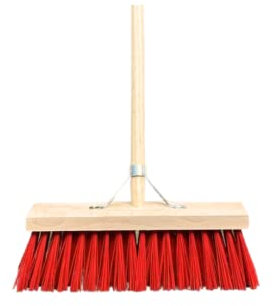 Synx Tools Straßenbesen - Nylon 40cm - Kehrer - Stadtbesen - Besen - Außenbesen - Gartenartikel - Besen mit Stiel
