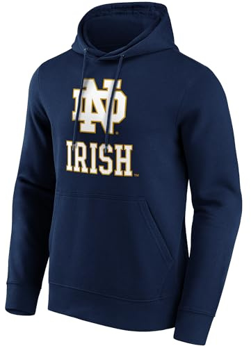 College Football Notre Dame Fighting Hoodie Kapuzenpullover Sweatshirt ** Irish Primary Logo ** Navy (as3, Alpha, l, Regular, Regular)