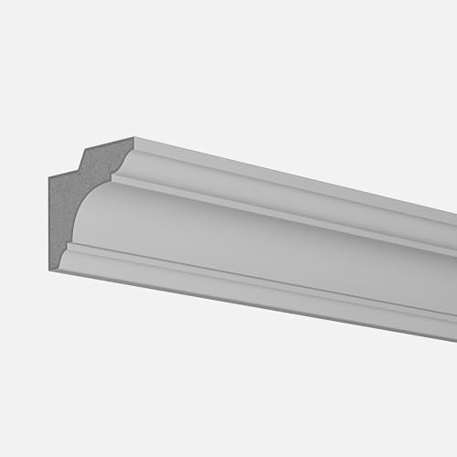 Premium Plaster Coated EPS COVING SH12 Lightweight Polystyrene Coated Coving, Moulding, Wall/Ceiling Cornice, Home Decor, Quality Product, 90mm x 90mm x 2 Meters Long