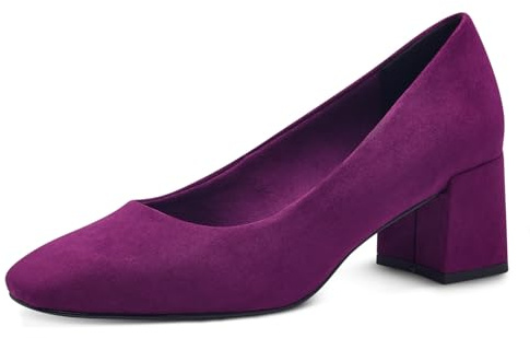 MARCO TOZZI Damen Pumps mit Blockabsatz Vegan, Rosa (Grape), 36 EU