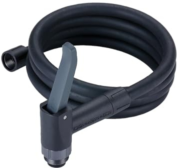 BBB Cycling FlipHead Pro | Tillbehör till cykelpump | Högkvalitativ ersättning för pumphuvud i aluminium | Kompatibel med Presta, Schrader och Dunlop | Med 120 cm högtrycksslang | BFP-99