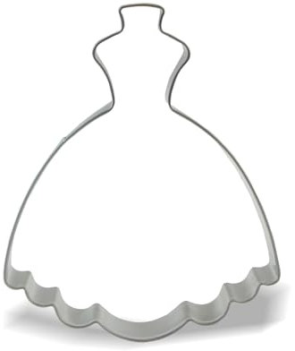 Keewah Tagliabiscotti a forma di vestito, 11,4 cm, in acciaio inox