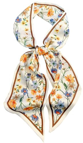 Hioyiwse Head Scarf Hair Neck Scarves For Women Purse Bag Scarfs For Handbags Silky Long Thin Satin Headscarf Fashion Lightweight 59 * 5.9inch B1