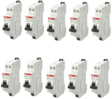 Lot de 10 disjoncteurs automatiques Ph+N raccordement Rapide 16A-4,5Ka