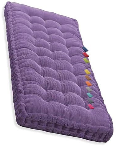 Bankkissen für Innen- und Außenbereich, waschbar, Sitzpolster für Garten, Schaukel, Liege, Bank, Sofa, Terrasse, Küche, Veranda, Hängematte, Rattan, Rasen, Lila, 1-, 2-, 3-Sitzer