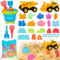 TOSUTO Sandspielzeug Set, 36 PCS Sandkasten Spielzeug Kinder mit Faltbarer Eimer,Sandförmchen,Sandschaufel,Kinder Bagger,Sandspielzeug Strandspielzeug,Gartenspielzeug ab 2 3 4 5 Jahre Mädchen Junge