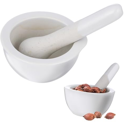VICASKY 2sets Porcelain Kits Grinding Rod for Cooking Essentials Laboratory Chemical Supplies and Spice Grinding