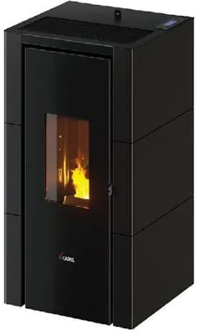 CRISTAL 7 T2 - Stufa a Pellet, 7 kW, Ventilata, colore Metallo Antracite
