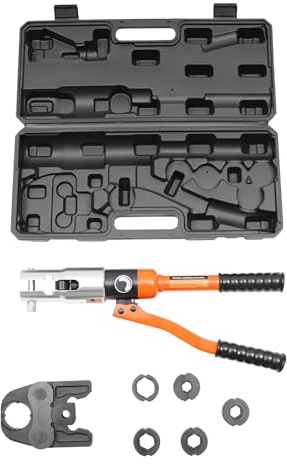 Pinza a pressa idraulica professionale da 10 T, con pinza crimpatrice girevole a 360° V12, V15, V18, V22, V28