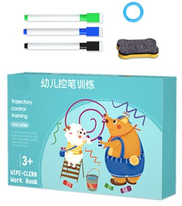 Tarjetas de Trazo para | Juguetes Educativos para Control de Plumas, Kit de Escritura y Gráficos para Aprender a Escribir | para Niñas Niños en Casa o Kindergarten