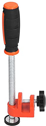 Single Spindle Edge Clamp, Multifunctional Fixed Straight Clamp for Woodworking, Carbon Steel with Rubber Handle - Strong Clamping Force, Anti Slip Design, Ideal for Large or Thi
