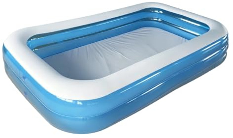 Sonnena Piscine Gonflable Familiale Rectangulaire, Piscine pour Jardin 260x170x50cm Anti-éclatement, Spacieuse pour Enfants et Adultes, Idéale pour Été et Activités Extérieures