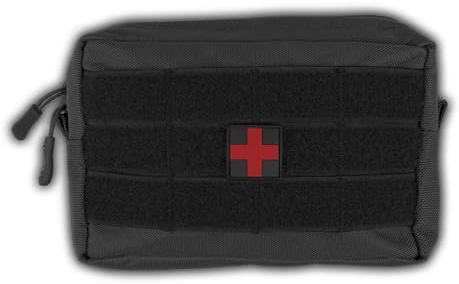 Mil-Tec® First Aid Set LEINA Pro • 25 Teile • Erste-Hilfe Set für Outdoor, Reise & Zuhause • MOLLE IFAK Tasche • Notfallset Made in Germany • Verbandtasche mit Inhalt • Schwarz