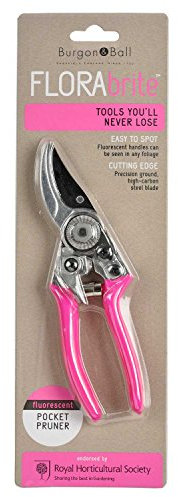 Burgon & Ball FloraBrite Pocket Pruner, 17 cm Length, Pink