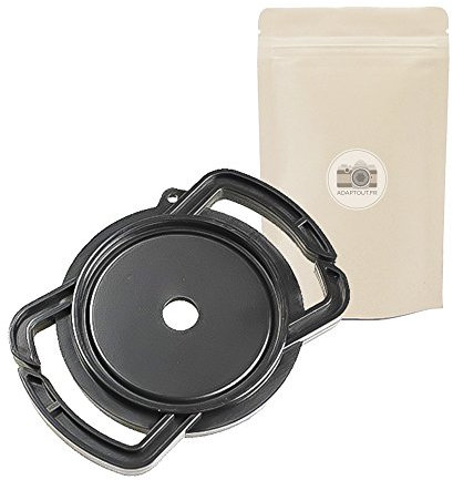 Porta tappo copriobiettivo anteriore 72mm 77mm 82mm - Compatibile con copriobiettivi Canon Nikon Pentax Tamron Sigma Sony - Adaptout marca francese