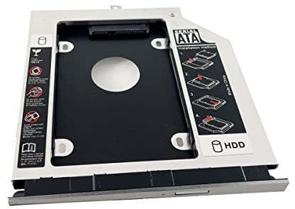 2nd HDD SSD Hard Drive Optical Bay Frame Caddy Tray for HP Probook 450 G3 with Bezel Front Cover Mounting Bracket