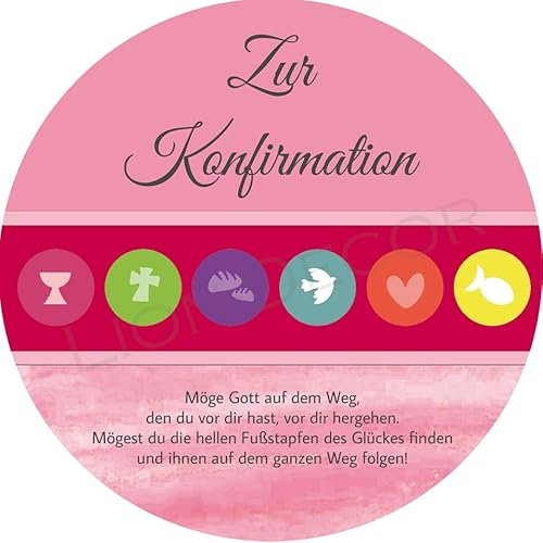 Tortenaufleger Konfirmation1 / 20 cm Ø (rosa)