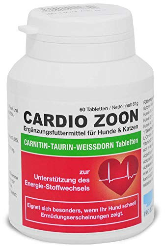 JuloVet Cardio Zoon | 60 Tabletten | Diät-Ergänzungsfuttermittel für Hunde & Katzen | Mit Weißdorn