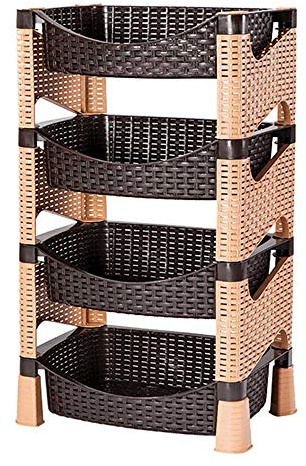 Violet Cesta Almacenamiento Cocina Frutero Verdulero Organizador Cocina Cestas Cocina (Marrón&Beige)