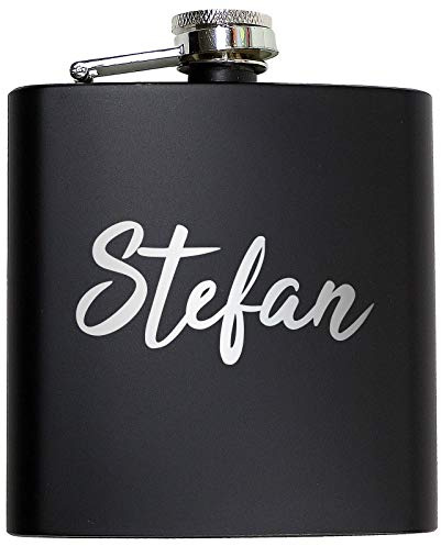 Pixelstudio Flachmann mit Gravur Wunsch Name oder Text als Geschenk für Männer und Frauen Geschenkidee