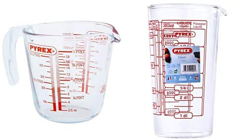 Pyrex Jarra MEDIDORA 0,5L 263, 0,5 l + Vaso MEDIDOR 0,5L 888, Centimeters