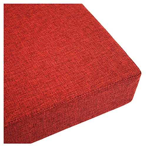 Bankauflage Sitzkissen Stuhlauflage Sitzpolster für Bank,Gartenschaukeln,Sitz,Garderobensitzbank Schuhbank mit Reißverschluss 10cm Gepolstert Bank Kissen 20 Farben 20 Größen-Rot 200x40x10cm(79x12x4in)