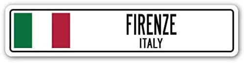 CARTELLO STRADALE città italiane - Firenze - Adesivo Extra Resistente, Pannello in Forex, Pannello In Alluminio (PANNELLO IN ALLUMINIO 100X25 CM)
