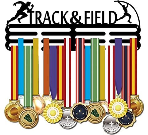 SUPERDANT Leichtathletik Medaillen Aufbewahrung Leichtathletik Medaillen Halter Laufständer Rahmen Stabhochsprung Wettbewerb Medaille Aufhängedekor Medaillenhalter Geschenke Für Sportler Kinder