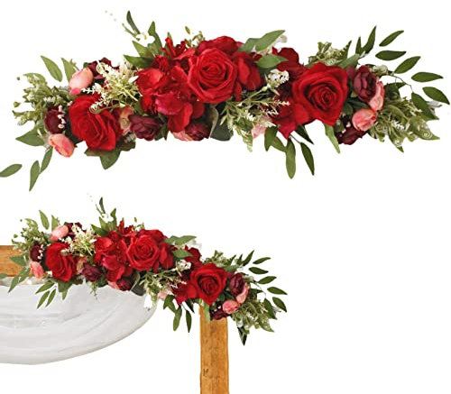 Stronrive 65 cm Hochzeitsbogen Blumen Künstliche Rosen Girlande Rosen Blumenrebe Blumengirlande Für Hochzeitsdekoration Hochzeitsbogen Blumen Set Hochzeitsbogen Künstliche Rosen Girlande Für Hochzeit