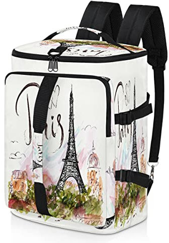 Eiffelturm Sport-Rucksack für Damen und Herren, Eiffelturm, Paris-Design, Seesack mit Schuhfach für Fitnessstudio, Reisen, Wandern, Rucksack, multi, Einheitsgröße, Sportlich