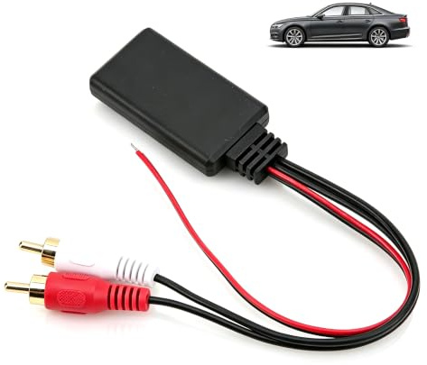 Adaptateur Bluetooth 2RCa AUX, Adaptateur Audio Stéréo Sans Fil pour Autoradio, Module Bluetooth 5.0 Avec 2 Ports RCa, Accessoire Universel pour Voitures