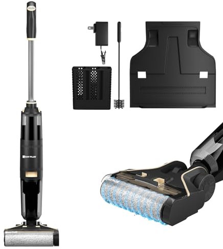 Aspiradora Vertical Hoover inalámbrica, aspiradora a Vapor con 2 Modos, Limpiador de Pisos en seco y húmedo