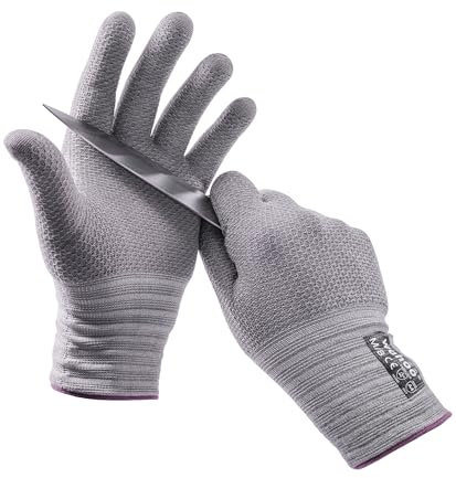 Wahoo Guanti Antitaglio Alimentari, Protezione di Livello D, Guanti a Mandolino per il Taglio della Carne in Cucina, Taglia M