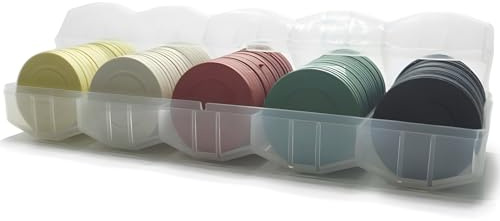 MICREEN 100 Stück Kunststoff Pokerchips, 5 Farben, Kinder Zählchips Spielchips, Blanko Chips Set für Counting Marker Casino Poker Mathematik Lernen Kinderspiele