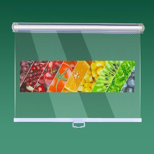 Rollos Rollo Kühlschrank Rollo PVC Durchsichtig Rollos Gemüse Obst Frisch Rollo Vorhang mit Handgriff Einfache Installation(Size:W50x150CM)