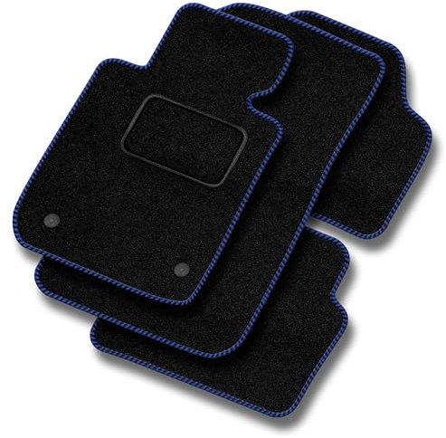 MOTOS Velours Standard Velours-Fußmatten passend für Volkswagen T4 1990-2003 - Standard, Gewebt, Blau fußmatten Auto - Erleben Sie neuen Fahrkomfort mit einem Velours- Auto fußmatten Satz für Ihr Au