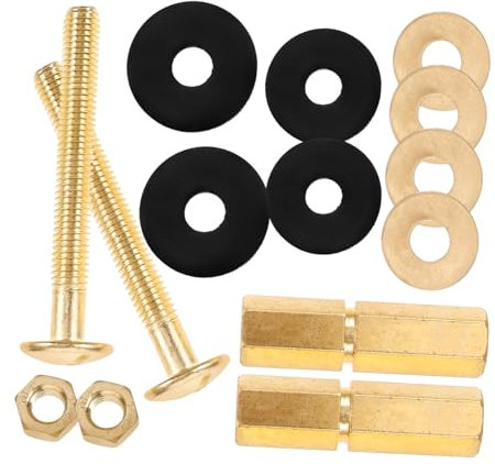 Homoyoyo Kit Bulloni Serbatoio Water in Ottone Guarnizione e Resistente All'usura, Accessori Bagno per Fissaggio Sicuro del Coperchio Wc