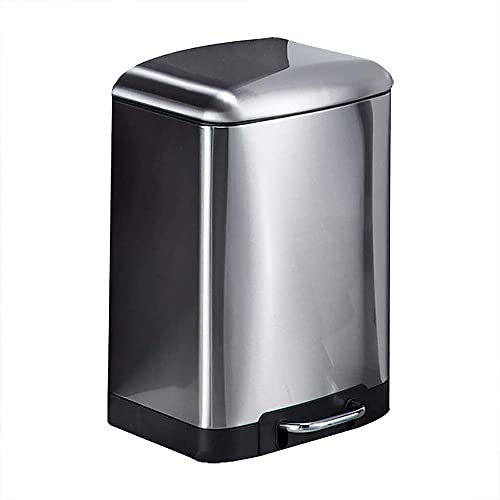 UQACHG Pattumiera a Pedale con Coperchio a Chiusura Ammortizzata in Acciaio inox/B/12L，A-12L