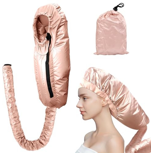 Wisebom Casco per Asciugatura Cuffia Asciugacapelli Cappuccio per Asciugacapelli Caschi Per L'asciugatura Cuffia per Asciugacapelli da Indossare Universalmente per Asciugare, Acconciare (Rosa)
