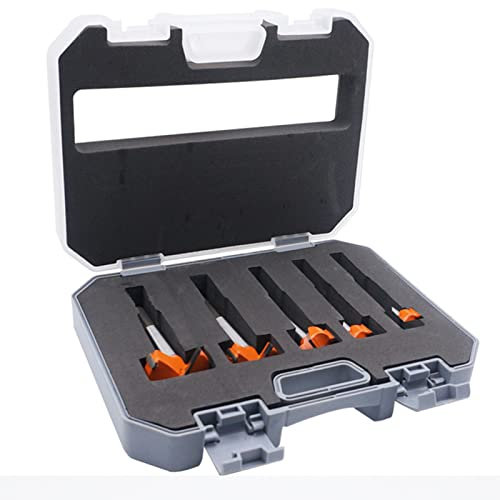 5 Pieces Flat Wing Wood Drill Bits 15-35mm For High-power Electric Grinder Forstner Bits Wood Drill Set High Hardness