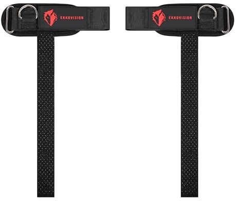 Ekkovision Weight Lifting Straps With Cuffed D Ring, Wrist Support for Men, Heavy Duty Thick Comfortable Lifting Straps, Secure Fit, Enhanced Grip, Straps for Weightlifting & Gym Training, PHASE3