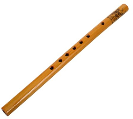 Vertikale Bambusflöte 33cm, 7 Löcher, Gelb, für Anfänger | Schulbeginn Party, Chinesisches Instrument, Flöte Lernen, Bambusröhrchen, Flöte für Studenten