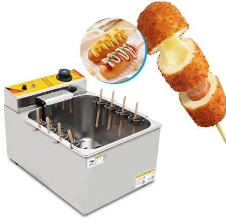 12L 1900W Hot Dog Fritös Kommersiell elektrisk Fritös Stor Kapacitet Hot Dog Fritös Maskin Kommersiell Fritös,110V