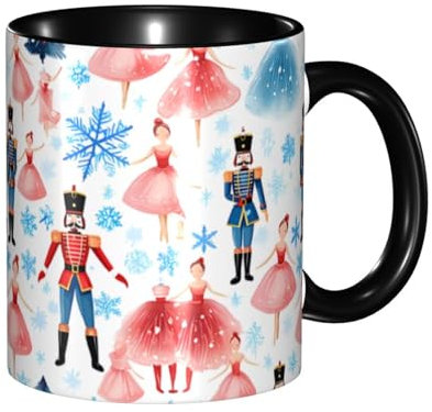 Anceky Tasses de danse de ballet Casse-Noisette Roi des souris Tasse à café 11 oz Tasses à boire Tasse à thé Tasses en céramique pour femmes Hommes Cadeaux