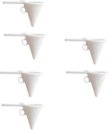 Cabilock 6pcs Handheld Cake Funnel Dispenser for Icing Baking Funnel Cake Decorating Tool Whipping Cream Transfer Function for Cupcakes and Baking Accessories