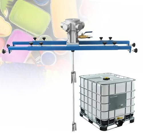 GZPKJ Mezclador De Barriles De 1 Tonelada IBC, Agitador De Aire IBC De 265 Galones, Mezclador De Pintura Neumático De 1 HP, Varilla Telescópica Ajustable De 72 a 120 Cm,para Materiales Revestimiento