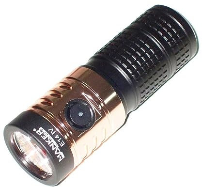 Manker E14 IV (High CRI Version) Compact Rechargeable EDC Flood Flashlight with Filter, 4 Light Sources, 3000 Lumens, Overheat Protection Circuit,519A LED