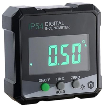 Qianly Inclinometro Digitale Goniometro Professionale Misuratore Angolare a Cubo con Rotazione Automatica Dello Schermo Adatto per Ingegneria E Bric, Style a