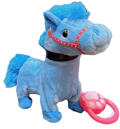 Cavallo Giocattolo Da Passeggio - 32x12x30 Cm Cavallo Giocattolo Da Passeggio | Giocattoli Elettrici Cavallis Da Paseggio | Giocattoli Di Peluche Interattivi Elettronici | Per Bambini In Età