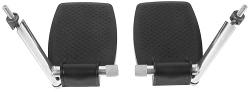 Rollstuhl Fußpedal 1 Paar aus Metall und Abs, Schwarz | Faltbar, Ergonomisch Geformt, Leicht zu Tragen, für Nutzer mit Eingeschränkter Beinfunktion